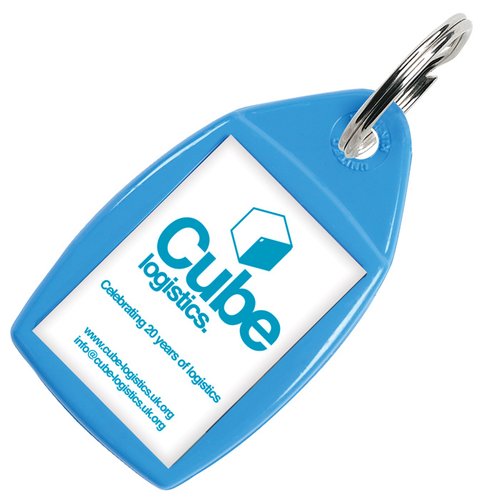 Additional Image 2 - a blue and white keychain