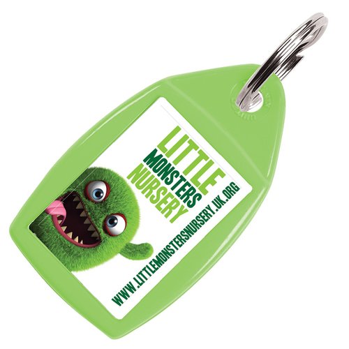 Additional Image 6 - a green keychain with a green label