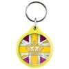 View Image 2 of 7 of DISC Round Promotional Keyring - Coloured
