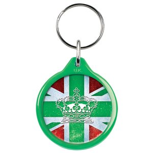 Additional Image 6 - a green key chain with a flag