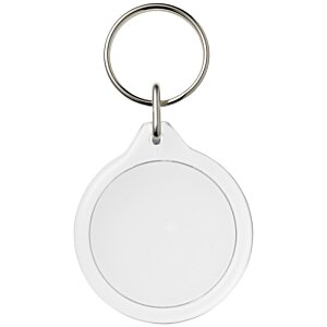 Additional Image 2 - a white key chain with a ring
