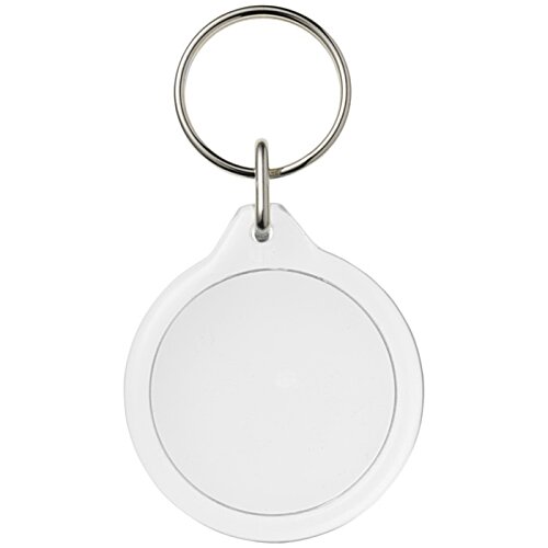 Additional Image 2 - a white key chain with a ring