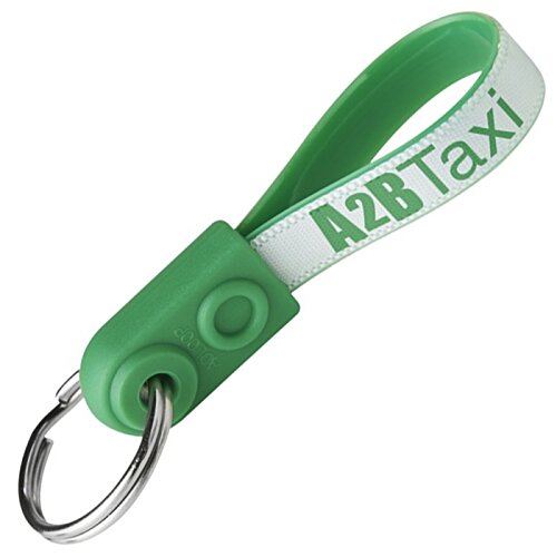 Additional Image 2 - a green key chain with white text