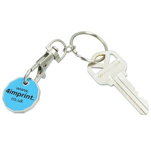Additional Image 2 - a key chain with a blue tag