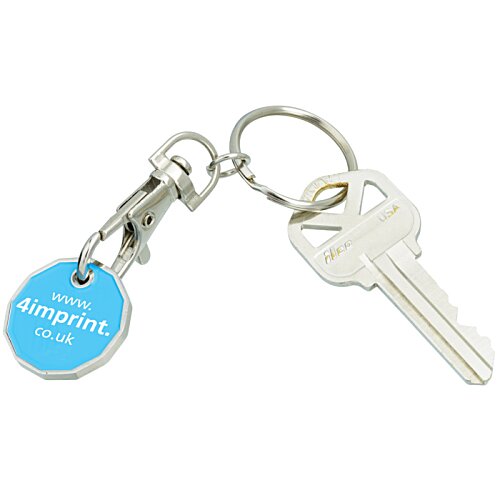 Additional Image 1 - a key chain with a blue tag