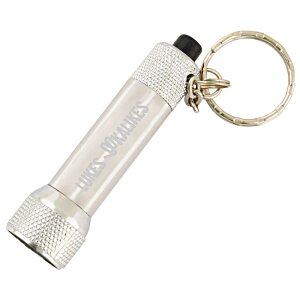 Additional Image 4 - a white flashlight with a black rubber ring