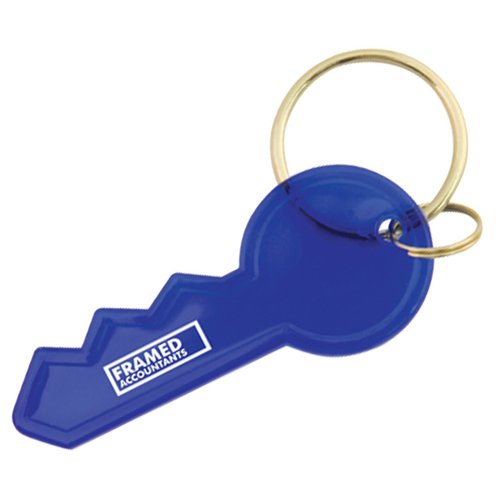Additional Image 1 - a blue keychain with a ring