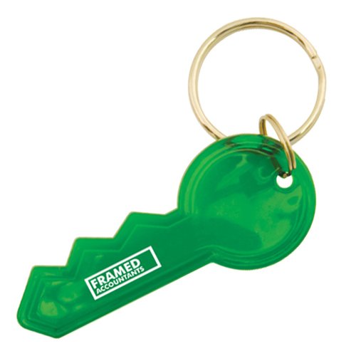 Additional Image 4 - a green keychain with a ring