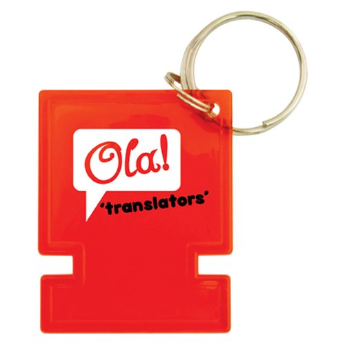 Additional Image 1 - a red key chain with a white text