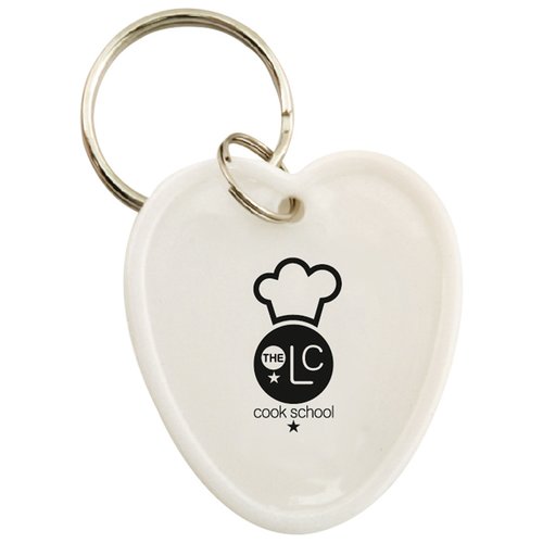 Additional Image 2 - a white heart shaped key chain