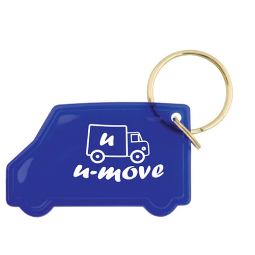 Additional Image 1 - a blue key chain with a truck design