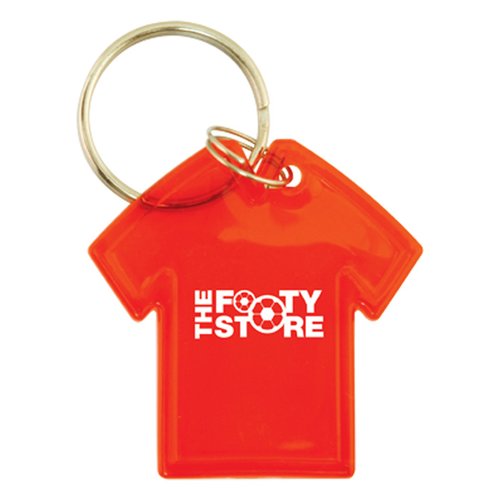 Additional Image 2 - a red shirt keychain with white text