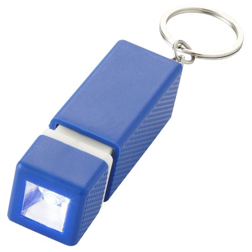 Additional Image 1 - a blue key chain with a light