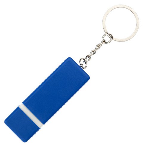 Additional Image 2 - a blue key chain with a white stripe