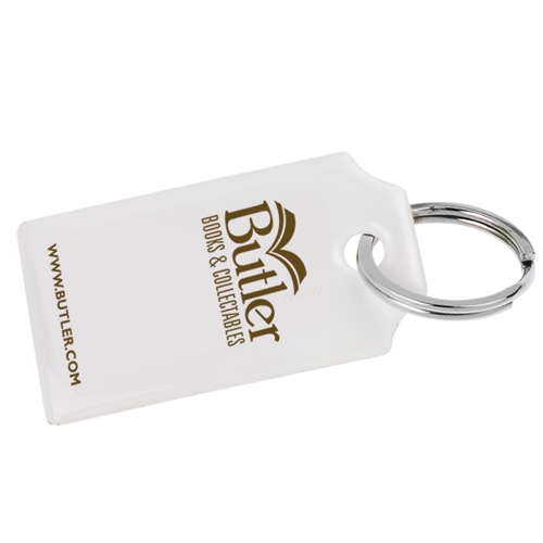 Additional Image 1 - a white key chain with a logo on it