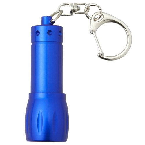 Additional Image 2 - a blue flashlight with a key chain