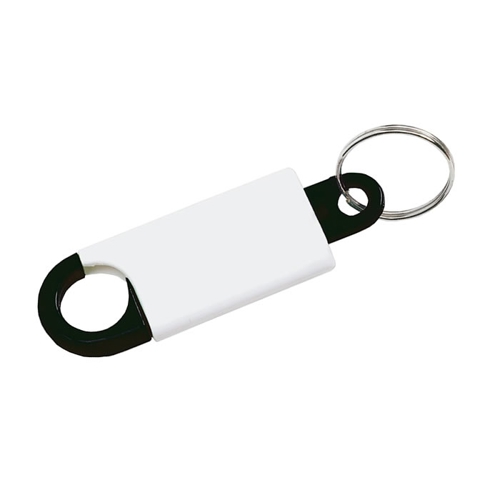 Additional Image 1 - a white and black key chain