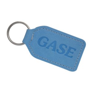 Additional Image 5 - a blue key chain with a key ring