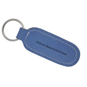 Additional Image 1 - a blue key chain with a ring