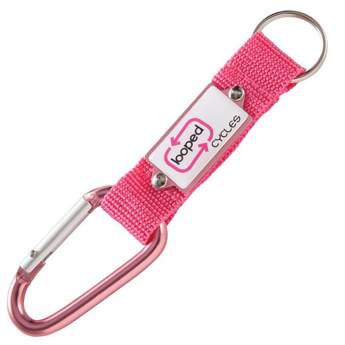 Additional Image 2 - a pink strap with a white label