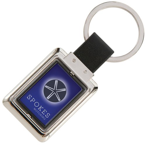Additional Image 1 - a key chain with a blue rectangle