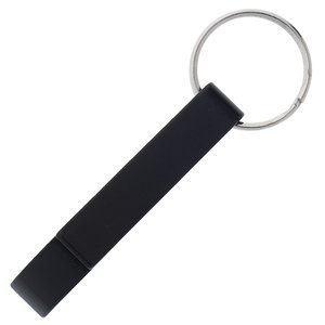 Additional Image 5 - a black keychain with a ring
