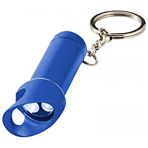 Additional Image 2 - a blue key chain with a key ring