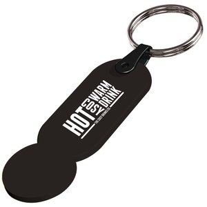 Additional Image 4 - a black key chain with a ring