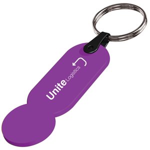 Additional Image 7 - a purple key chain with a ring