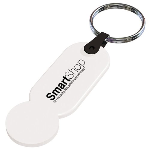 Additional Image 10 - a white key chain with a black ring