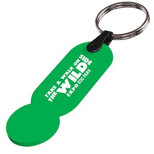 Additional Image 1 - a green key chain with white text