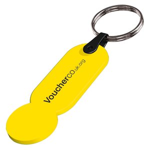 Additional Image 7 - a yellow key chain with a black ring
