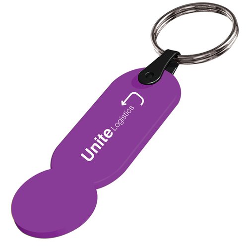 Additional Image 4 - a purple key chain with a black ring