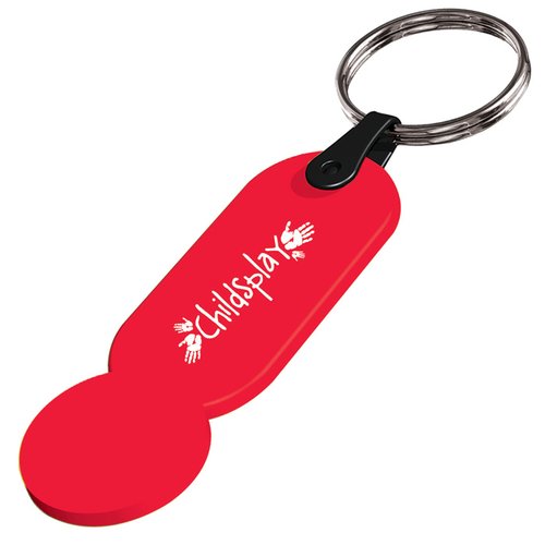 Additional Image 5 - a red key chain with a black ring