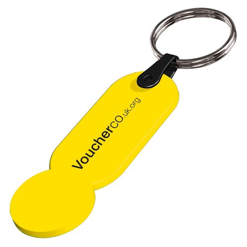 Additional Image 7 - a yellow key chain with a black ring