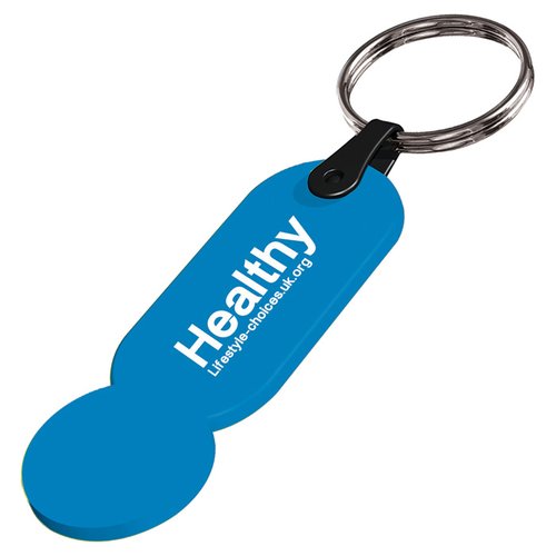 Additional Image 8 - a blue key chain with a ring