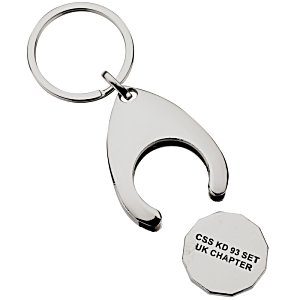 Additional Image 10 - a white keychain with a circle
