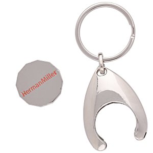 Additional Image 6 - a silver key chain with a red line