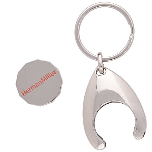 Additional Image 6 - a silver key chain with a red line