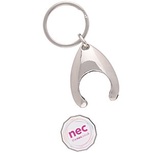 Additional Image 2 - a silver bottle opener with a round white circle