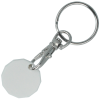View Image 3 of 4 of Recycled Trolley Coin Keyring - White