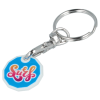 View Image 4 of 4 of Recycled Trolley Coin Keyring - White