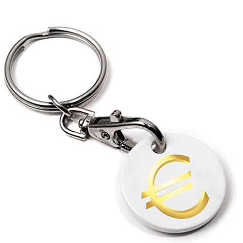 Additional Image 1 - a key chain with a gold euro symbol