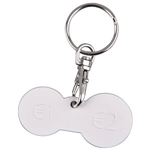 Additional Image 1 - a white key chain with a key ring
