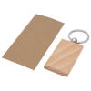 View Image 2 of 3 of Gian Rectangle Beech Wood Keyring - Printed