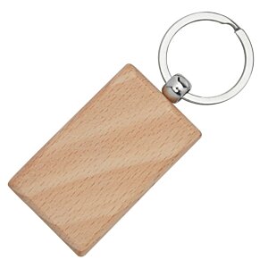 Additional Image 2 - a wooden key chain with a ring