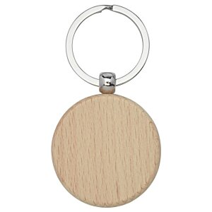 Additional Image 2 - a wooden keychain with a ring