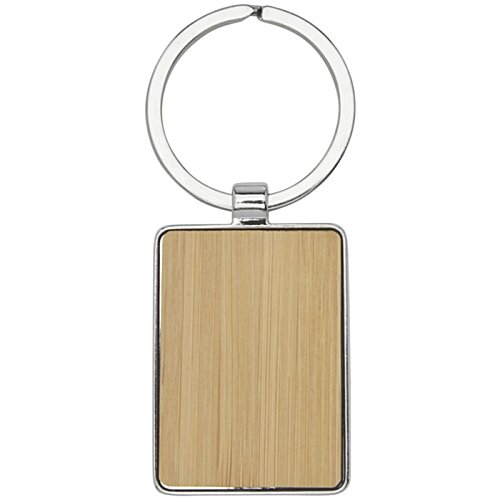 Additional Image 1 - a wooden keychain with a ring