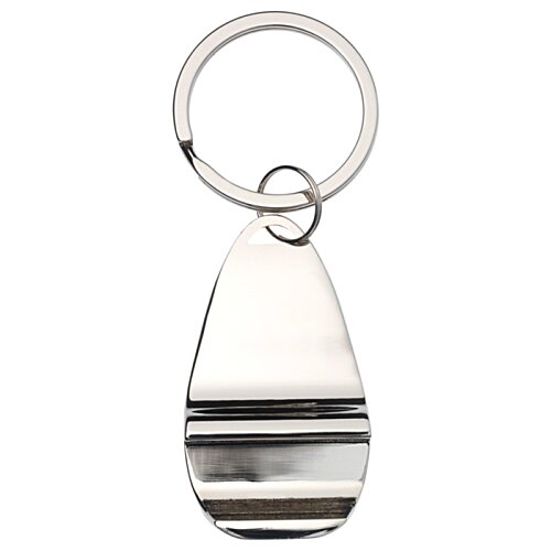 Additional Image 1 - a silver key chain with black stripes