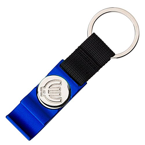 Additional Image 2 - a blue and black key chain
